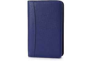 Baiyao Cartella portadocumenti formato A6 con cerniera, in similpelle, raccoglitore ad anelli, blocco note aziendale con calcolatrice