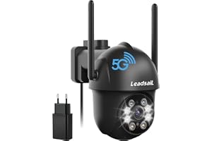 LeadsaiL 2K övervakningskamera utomhus WLAN-kamera övervakning utomhus 360° vy 3MP kamera med 2-vägsljud, automatisk spårning
