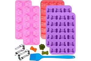 DARKYOUN Hundekekse Backform Hundeleckerli Silikonform Silikon Backmatte Hundekekse Ausstechform für Hundepfoten und Knochen