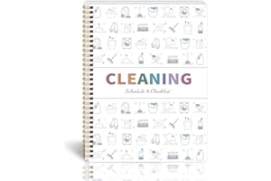 RUKAR Adhd Cleaning Planner for Adults Women, Cleaning Schedule and Checklist Organizer, Household Cleaning Planner with Daily/Weekly/Monthly Task, Editable Chore Chart Notebook for Home