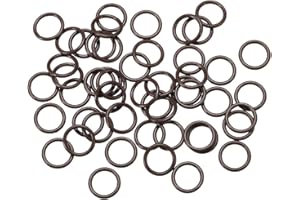 sourcing map Packung mit 50 Fluorkautschuk O-Ringe 8mm OD 6mm ID 1mm Breite Metrisch FKM Dichtung