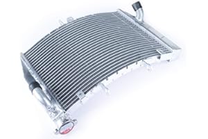 avdb-moto Radiador de Agua compatible con KAWASAKI ZX6R ZX-6R ZX6-R ZX600P 2007-2008 Plata Racing de Recambio