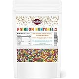Rulop Dairy Free Hundreds and Thousands Nonpareils 200g, Rainbow Sprinkles - Colourful Sugar Balls That Are a Tasty and Excit