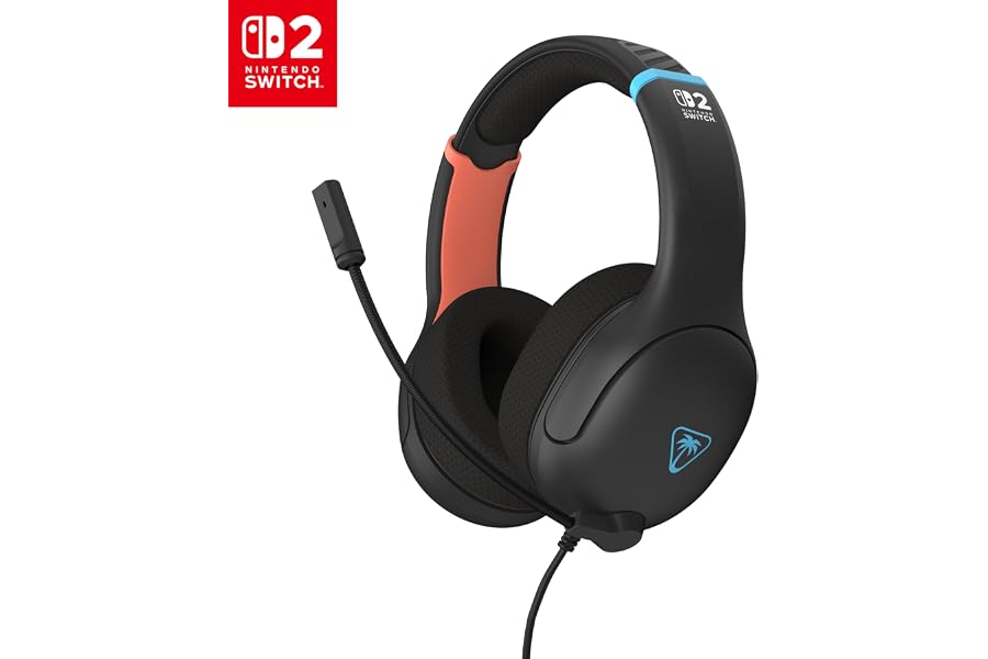Turtle Beach Airlite Fit Auriculares con Cable para Juegos en Gris carbón - con Licencia Oficial para los Nintendo Switc