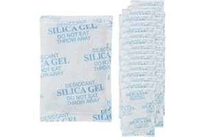 LIBAIDZ 10g x 30 Pacchetti Bustine Silica Gel,Sacchetti Assorbi Umidità,Bustine Silice Umidità,Gel Di Silice Per Umidità,Silica Gel Bustine,per Armadi,Mobilia,Necessità Giornaliere