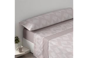 HOME MERCURY- Juego de Sábanas Térmicas para Invierno, Extra Suave y Ajustables, Juego Polar Pirineo de 3 Piezas Incluye Bajera Ajustable, Encimera y Funda Almohada. (Cama 150, Puntos Neutro)