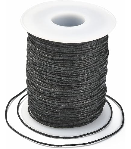 Cordon En Coton Ciré Fin Bleu Saphir - 0,5 Mm De Diamètre, Longueur 5 Mètres