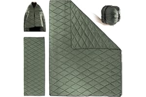 1TG Tactical Coperta da Campeggio 4-in-1 Ultraleggera 0.96kg/1.22kg | Impermeabile, Termica e Compatta | Per Trekking, Auto, Emergenza | Trasformabile in Sacco a Pelo e Poncho