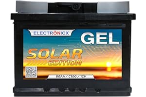 Bateria słoneczna 12 V 80 Ah Electronicx Solar Edition żelowa bateria solarna akumulator bateria zasilająca akumulator fotowoltaiczny kemping, instalacja solarna do domu ogrodowego?
