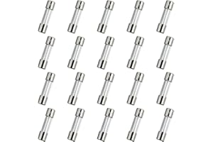HUAREW T5AL250V 20 pezzi Fusibile di vetro ad azione lenta da 5x20mm 5A 250V Fusibile ritardato da 0,2 x 0,78 pollici