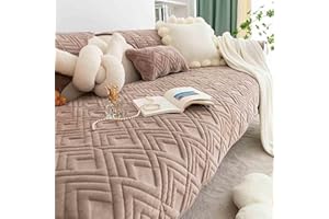 MTHGH Sofabezug Ecksofa L Form Sofa Überzug Sofaschoner rutschfest Couch Überzug 3 Sitzer Sofadecke Sofaschutz Katze Hund Couchbezug Sofa Überwurfdecke,camelF-90x180cm