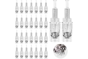 BEHOGAN Lot de 30 micro-aiguilles : 36 broches de rechange pour stylo Derma Pen, cartouches à micro-aiguilles, cartouches à micro-aiguilles, cartouches à aiguilles micro électriques pour appareil
