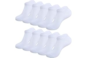 RUIXUE Mens Sports Socks, 10 pairs Breathable Trainer Running Socks for Women Men, Cotton Walking Socks Low Cut Ankle Socks Hiking Socks for Casual and Athletic Wear