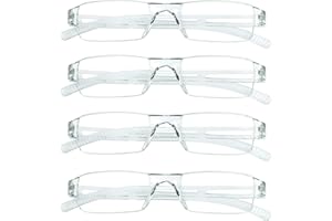 LifeArt 4 paires lunettes de lecture pour ordinateur pour femmes et hommes, lunettes de blocage de lumière bleue, monture de lunettes Rectangle mode