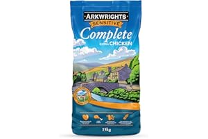 Arkwrights Sensitive Complete Dry Dog Food 15kg - Extra Chicken and Wheat Free Recipe - Sensitive Nutrition for Working Adult Dogs - Dry Dog Biscuits
