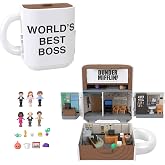 Polly Pocket ve The Office mini oyun seti, 6 karakter fig&uuml;r&uuml; ve 9 aksesuar, koleksiyona uygun Partnership oyuncağı, kupa bard