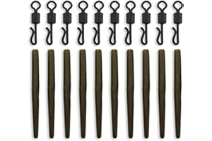 Bank Tackle Anti Tangle Sleeves + Size 8 Quick Change Swivels Carp Fishing Terminal Tackle 5 Colours Available