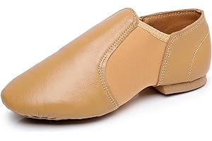 Rosefinch Zapatillas de Baile de Jazz para señoras Zapatillas de Ejercicio de Fondo Blando Zapatillas de Ballet de Yoga elásticas Zapatillas de Baile de Cuero, 34-42EU