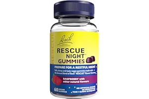 Rescue Night Gummies | Natural Bedtime Support | Bach Original Flower Essences | 60 Vegan Raspberry Flavoured Gummies | Help Prepare for Restful Sleep​