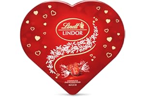 ‎LINDT Lindt Lindor Herzbox Vollmilch mit Herzchenmotiv |zartschmelzende Lindor Kugeln Milch in einer hochwertigen Herzpackung | 325g