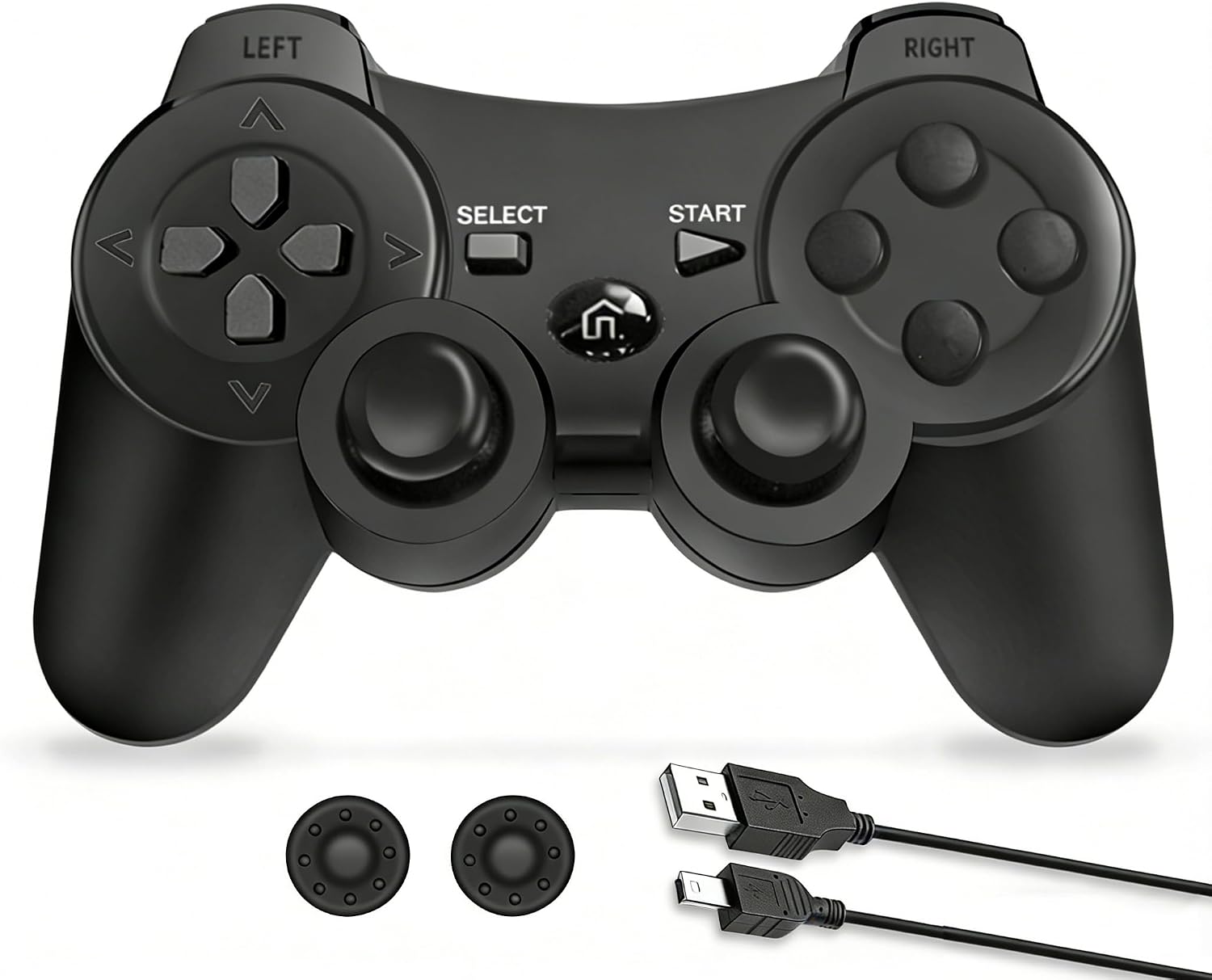 gamtooy Mando Play3, Replacement for PS3 Controller, Mando inalámbrico compatible con la consola Play 3 con doble vibración y sensor de movimiento