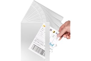 RAGO® Samoprzylepne kieszenie na dokumenty przewozowe DIN C5 dla A5 I Przezroczyste koperty wysyłkowe na dokumenty przewozowe i faktury I Przylgi kurierskie samoprzylepne – 100 sztuk