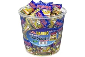 Haribo Małe opakowania żelek złote misie, „Gute Nacht”, 100 sztuk