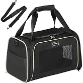 Petsfit Foldable Dog Carrier, Small Dog Carrier, with Adjustable Straps, Cat Carrier Bag for Dogs, Breathable Soft Padded Bac