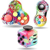 Milifox Fidget Toys, Fidget Toy Cube For Adults Kids, 12 Sided Stress Cube Silent ADHD Toys Anxiety Relief, Black Red