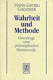 Image de Gesammelte Werke Bd.1: Hermeneutik I: Wahrheit und Methode: Grundzüge einer philosophisch