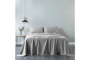 COTOPURO Lenzuola Una Piazza e Mezza Cotone - Completo Lenzuola 3 Pezzi in Premium Cotone 120GSM - Certificata OEKO-TEX® - Lenzuola Una Piazza e Mezza (per Materasso 120/135cm) Lussuoso Comodo - Grigio Chiaro