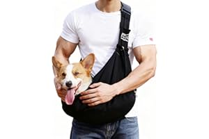 ZQEJEFD Sac de Transport pour Chien et Chat, Réglable Sac à Bandoulière Mains Libres Petit Chien pour Animaux Jusqu’à 7.5kg, Sac de Transport Portable pour Chiens pour Marche Activités de Plein Air