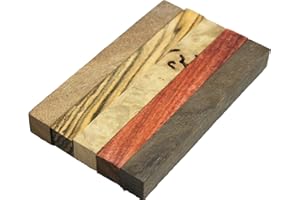 XLIJI 5 spazi vuoti misti artigianali per tornitura di legno, penne in legno, blocco per progetti di lavorazione del legno, 15 mm x 15 mm x 127 mm (Set 4)