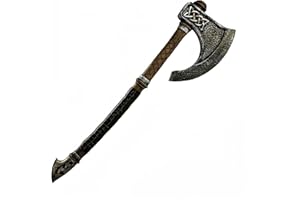LOOYAR Viking Aegishjalmur Valknut - Hacha de batalla de espuma inspirada en la mitología nórdica para Halloween