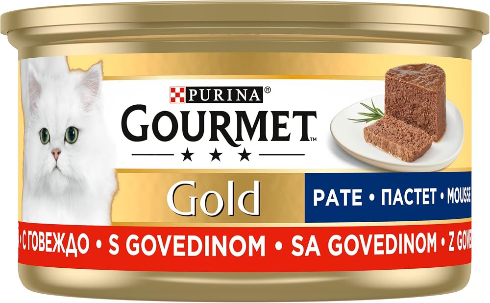 Gourmet Gold Kıyılmış Sığır Etli Yaş Kedi Maması, Yetişkin, 85 g