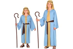 W WIDMANN MILANO Party Fashion - costume da pastore per bambino, pastore, rappresentazione della natività, Natale, carnevale