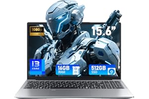 FUNYET Nuevo Ordenador Portátil 15.6 Pulgadas i3-1025G1 Core 3.4GHz 16 GB RAM 512 GB SSD Laptop con Win 11 FHD 1920×1080 WiFi 5 BT 5.0 USB 3.0 HDMI Mini Puerto Multimedia Teclado Retroiluminado
