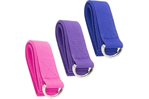 ANLUOYI 3 Pcs Yoga Straps D-Ring Buckle Yoga Strap Durable Yoga Stretching Belt Yoga Stretching Strap for Yoga Practice Pilates Exercise Dance Fitness