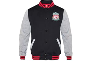 LIVERPOOL F.C. Liverpool FC Mens Jacket Varsity Baseball Retro OFFICIAL Football Gift