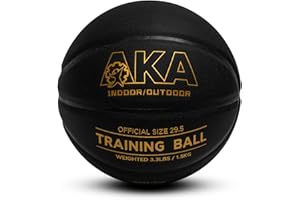 AKA SPORTS GEAR AKA Weighted Leather Basketball | 1.0kg 1.3kg 1.5kg Official Size 7 Basketball for Indoor Outdoor Heavy Weight Control Training