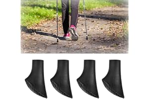 YUGUOLAN 4 Stück Nordic Walking Stöcke Gummipuffe, Walking Stöcke Gummipuffer, Gummipuffer Nordic Walking Stöcke, Walking Pads Für Trekking Asphalt Kies Gebirge Mit Durchmesser (10mm)