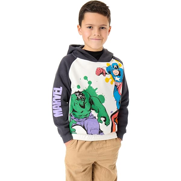 Sweat-shirt à Capuche Marvel Avengers Pour Garçons - Design Des Super-héros | Pull Confortable Pour Enfants Et Ados | Cadeau Idéal - 8