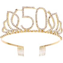 Frcolor Krone/Tiara Mit Zahl 40 – Rot-silber, Mit Strass Und Haarkamm, Für 40. Geburtstag