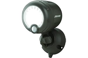 MR BEAMS Mr. Beams Wireless 200 lm Battery-Operated Outdoor Motion-Sensor-Activated LED Spotlight, Brown