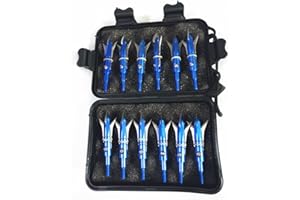 e5e10 Hunting Broadheads 100 Grain Archery Broadheads New Stell Broadheads + 1 pcs Black Broadhead Case Plastic Portable Case for Arrowheads