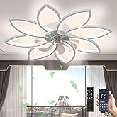 Ventilatore A Soffitto Izrielar Con Luce LED Integrata, 2 Pezzi, Telecomando E App Bluetooth. 6 Velocità, 3 Temperature Colore (3000K-6500K), Timer. Ideale Per Camere 15-25 Mq.
