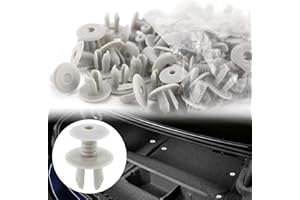 BAERTMY Auto Befestigungsclips Türverkleidung Clips Spreiznieten Kunststoff Door Trim Clips Kompatibel für VW T4 T5 passt 9mm Loch (Grau 50 Stück-701867299)