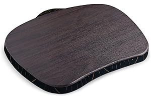 Czzmy Supporto per Laptop Portatile con Cuscino,Accessori per laptop Supporto per dell'home office da utilizzare Laptop Fino a 15.6"(1-Bamboo marrone scuro)