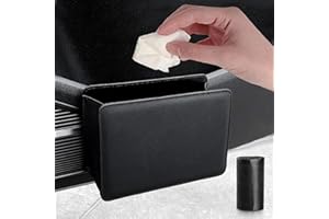 QYDKWK Auto Mülleimer Klein, Hochwertiges Wasserdichter PU-Leder Auto-Mülleimer, Mehrzweck Hängende Aufbewahrungsbox Auto-Mülltüten für die Lagerung und Organisation Autozubehör Automülleinmer