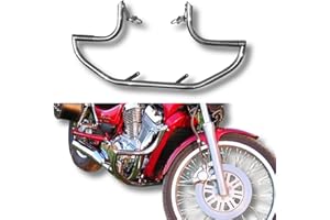 BIKEMASTERSUK MOTORCYCLE PARTS & ACCESSORIES BM UK | VS800 | Stainless steel Highway Engine Crash Bar Protector Engine Safety Guard with built-in foot rest pegs - Suzuki VS 600 | 700 | 750 | 800 Intruder | S50 Boulevard